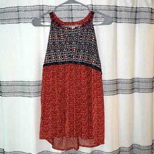 Geometric Floral Tank Top